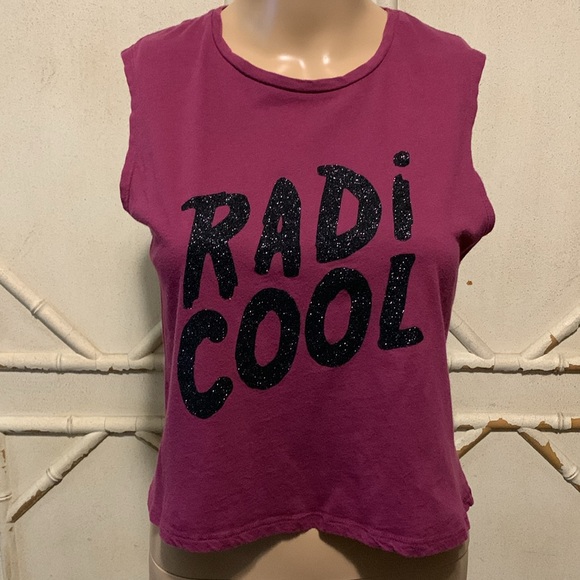 Maroon Cropped Muscle Tee - Picture 2 of 3